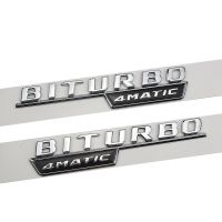 3D รถด้านหน้าขอบบังโคลน Biturbo 4Matic ตรารถยนต์สำหรับ Mercedes C43 W205 W204 E43 W213 W212 GLC43 GLE43อุปกรณ์เสริม Amg