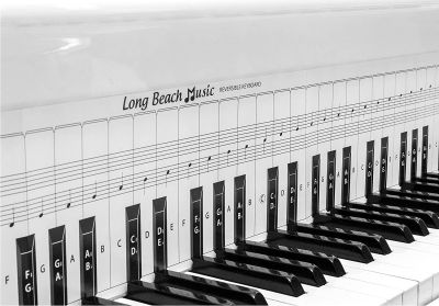 ฝึกคีย์บอร์ด &amp; แผนภูมิโน้ตสำหรับด้านหลังสติกเกอร์คีย์เปียโน