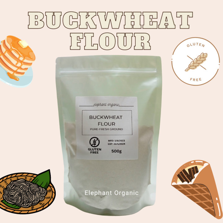 Pure & Fresh Buckwheat Flour / Gluten free flour / แป้งบัควีท ปราศจากกลูเตน / 500g Lazada.co.th