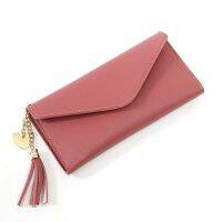 【CC】 Female New Korean Version Pattern Wallet Ladies Color Matching Multi-card Thin Leather Fashion Purse