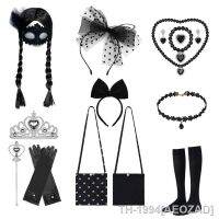 AEOZAD 10 pcs/4 pcs Quarta-feira Addams คอสเพลย์ Vestido อุปกรณ์เสริม Para Menina เด็กภาพยนตร์ ฮาโลวีนชุดคอสเพลย์ colar ตกแต่ง