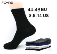 Fcare 10PCS=5 pairs mens cotton dress socks plus large big size 44, 45, 46, 47, 48, business dress socks calcetines