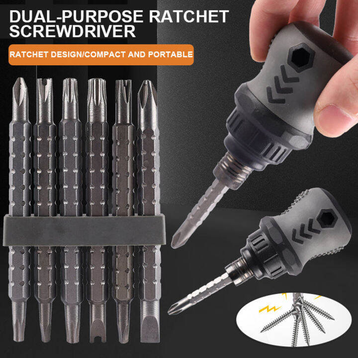 Manooby 12 In 1 Mini Ratcheting Screwdriver Kit Mini Bit Set Lazada