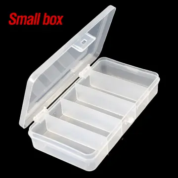 1PCS 4/5 Grid Fishing Tackle Box Plastic Storage Organizer Box with  Dividers Clear Plastic Tackle Trays Fishing Tackle Accessory Box Organizer