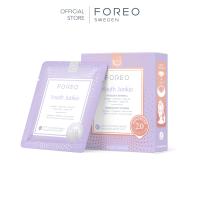 FOREO UFO Masks Youth Junkie x6 ฟอริโอ้ ยูเอฟโอมาส์ก สูตรฟื้นฟูผิวด้วยสารสกัดจากคอลลาเจน (6 ซอง/กล่อง)