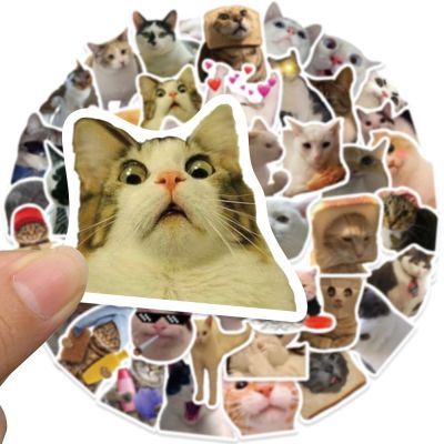 Cute Cat Stickers Vinyl Waterproof Funny Cats Decals for Water Bottle Laptop Skateboard Scrapbook Luggage Kids Toys