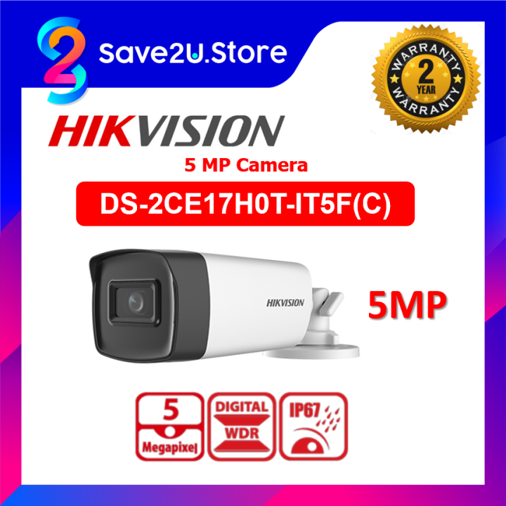 Hikvision DS-2CE17H0T-IT5F(C) 5 Megapixel IP67 Weatherproof Bullet ...