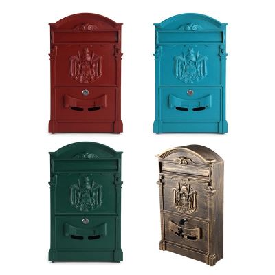 LOCKABLE SECURE POSTBOX LETTERBOX WALL MOUNTED STAINLESS MAIL POST LETTER BOX Model:Green