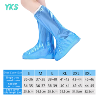 ?【Lowest price】YKS รองเท้ากันน้ำใช้ซ้ำได้ยาวลื่นซิปกันฝนรองเท้า