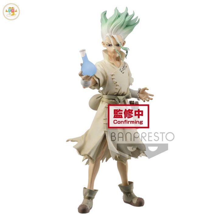 โมเดล-ดอกเตอร์สโตน-ฟิกเกอร์-model-dr-stone-figure-of-stone-world-kingdom-of-science-senku-ishigami-18-cm-โมเดลแท้-jp-ของเล่น-ของสะสม-ของขวัญ