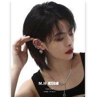 [COD] zircon love ear bone clip hanging new Chinese style French dopamine sweet cool hot girl