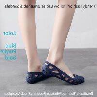 Fashionable Hollow Ladies Breathable Sandals To Wear Pointed Toe Beach Flat