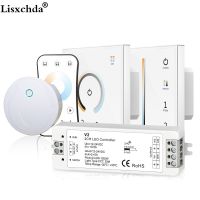 Yingke ตัวควบคุมไฟ Led Ww Cw Rf 2.4G /Wifi รีโมทคอนโทรลสีอุณหภูมิปรับได้ตัวหรี่ความสว่าง Dc12-24v สำหรับแถบไฟ Led