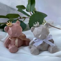 3D Geometric Stereo Bear Silicone Mould DIY Animal Candle Mould Chocolate Fudge Cake Decoration Baking Mould Easter Rabbit Egg