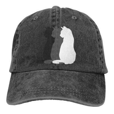 Three Cats Black White Grey Kitten Kitty Pet Gift Baseball Cap cowboy hat Peaked cap Cowboy Bebop Hats Men and women hats