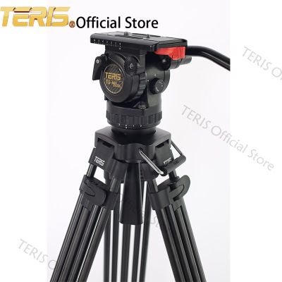 TERIS TSN6AL PLUS Fluid Head Tripod DV ชุดแพลตฟอร์มขาตั้งสามขาขาตั้งกล้องขาตั้งกล้องสามขาขาตั้งกล้องแบบพกพา SLR มืออาชีพ