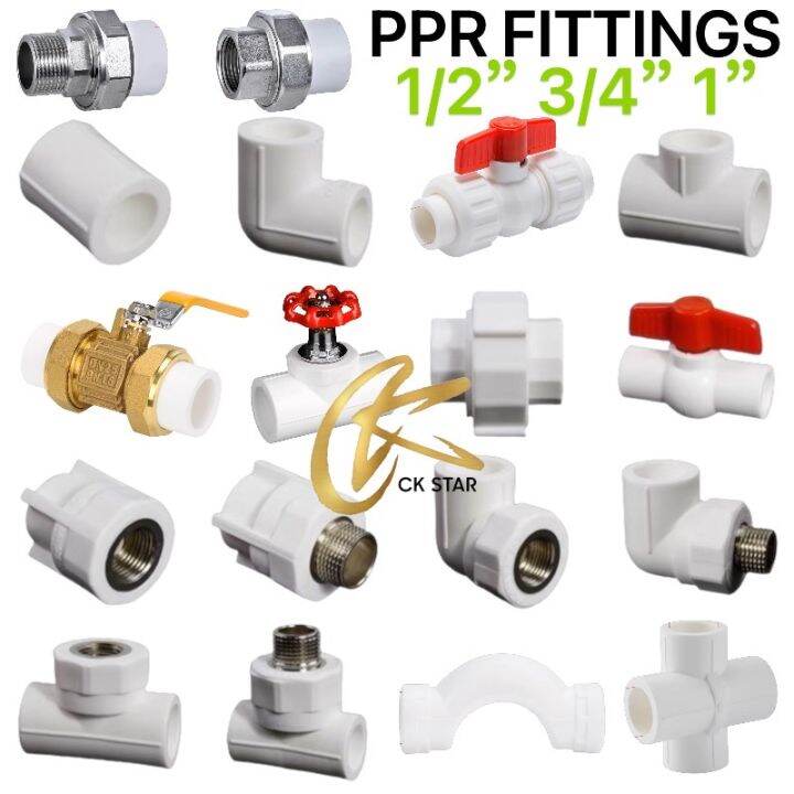 PPR FITTINGS ELBOW , COUPLING ,TEE , END CAP , MALE PLUG , CROSS TEE