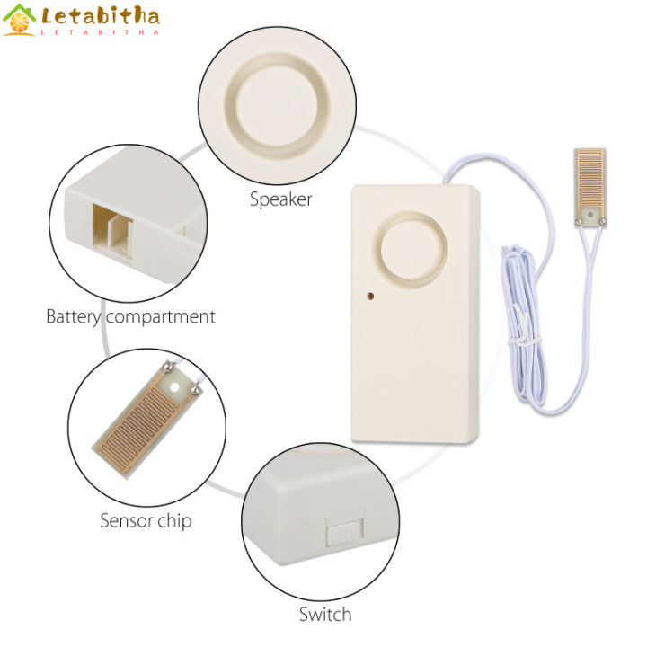 letabitha-จัดส่งรวดเร็ว-ติดตั้ง-in07a-3ชิ้นเครื่องตรวจจับการรั่วไหลของน้ำเซ็นเซอร์เตือนภัยเสียง130-db-ที่มีประสิทธิภาพเรียบง่าย