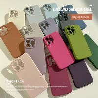 QIQI เคสโทรศัพท์กันกระแทก,เคสซิลิคอนเหลวสำหรับ iPhone 11 12 13 14 Pro Max Mini X XS Max XR 7 8 Plus