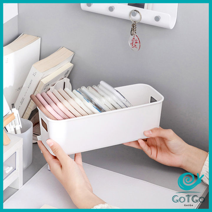 gotgo-กล่องเก็บของมินิมอล-กล่องเก็บผลิตภัณฑ์ดูแลผิว-จัดระเบียบบนโต๊ะ-desktop-storage-box