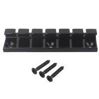 Black Guitar Bridge 6 Strings Saddles Hardtail Metal Guitar Parts for Electric Guitar with Screw