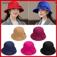 ZHEZHE สำหรับผู้หญิง หมวกชาวประมงหมวก หมวกปีกกะลา Fedora หมวกโบสถ์ bowler Cloche หมวกถังสักหลาดขนสัตว์ หมวกผู้หญิงย้อนยุควินเทจ หมวกอบอุ่นในฤดูใบไม้ร่วงและฤดูหนาว