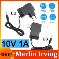 Merlin Irving Shop 5.5mmx2.5mm 10V 1A AC 100V-240V DC Power Supply Adapter Plug Converter For LED Strip Light CCTV Charger Switch