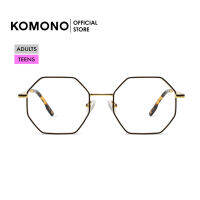 KOMONO Janet Slims Black Gold กรอบแว่นตาโลหะ ทรง signature แปดเหลี่ยม สีดำทอง