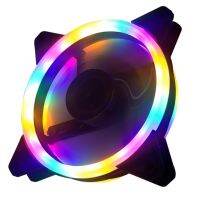 OXG 12ซม. Dual Aurora Dual Aperture Fan Rgb Case Fan เคสพีซีพัดลม Glare Coolercase