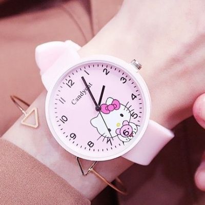 【 Kegllect 】นาฬิกา Hello Kitty เด็กผู้หญิงนาฬิกาการ์ตูนน่ารักพร้อมสต็อก