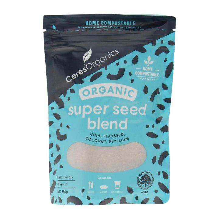 CERES ORGANICS Super Seed Blend (With Chia Flaxseed Coconut Psyllium