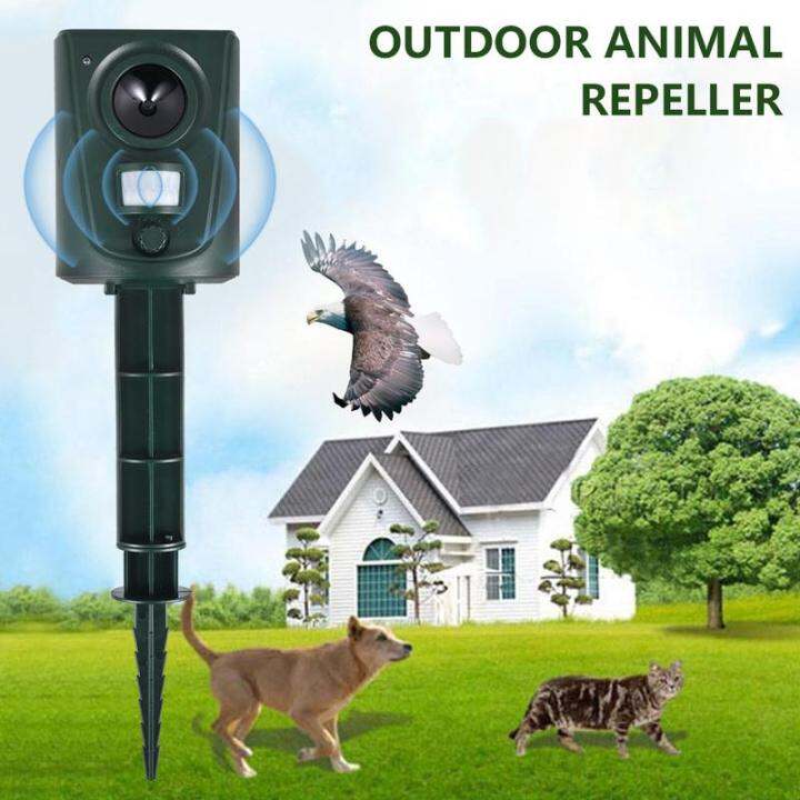 Outdoor Ultrasonic Cat Animal Repeller Ultrasonic Waterproof Gardens