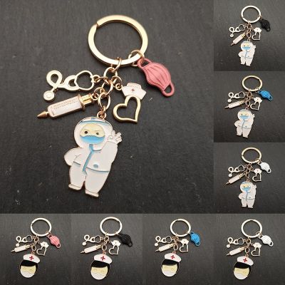 【JH】 Keychain Charms Syringe Stethoscope Nurse  39;s Day Ornament Accessories
