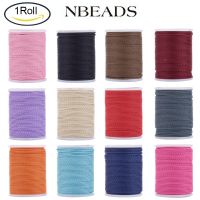 1roll Waxed Polyester Cord Twisted Cord Pink/Sky Blue/Orange/Purple/PapayaWhip/Steel Blue/Hot Pink 1mm; about 11m/roll