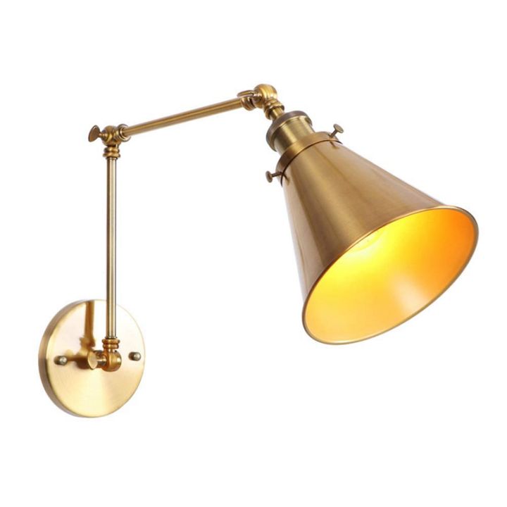 industrial-wall-sconce-light-brass-cone-shade-wall-light-with-adjustable-arm-for-indoor-home-bar-warehouse-hallway
