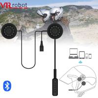 VR robot Motor Helmet Headset Bluetooth V5.0 Motorcycle Wireless Stereo Earphone Speaker Support Handsfree Mic Voice Control