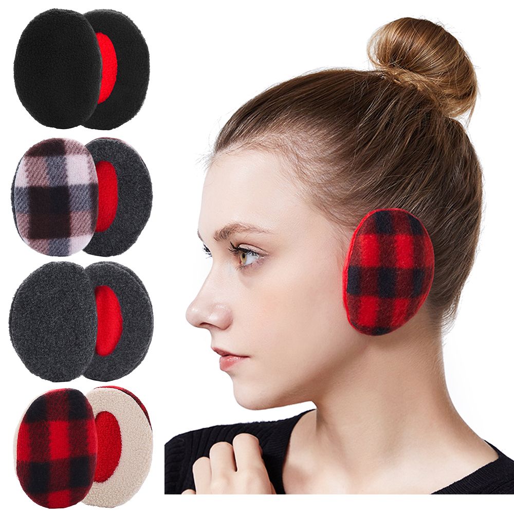 1 Pairs Winter Fleece Ear Muffs Soft Cover Windproof Earmuffs Outdoor for Men Women 3 Sizes Bandless Ear Warmers