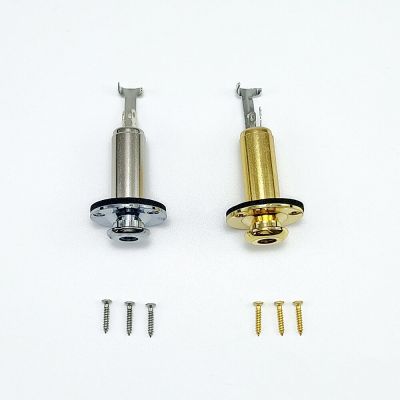 ；‘【；。 Acoustic Electric Guitar Mono End Pin Jack Endpin Jack Socket Plug 6.35Mm 1/4 Inch Copper Material With Screws Guitar Parts