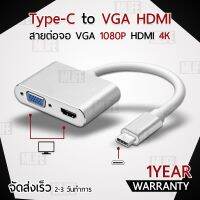 Pro +++ อะแดปเตอร์ สายต่อจอ TYPE-C to HDMI VGA ฉาย จอภาพ TYPE C to VGA 1080P, HDMI 2K 4K Adapter Sync Screen for Google Pixel 2 ราคาดี อะ แด ป เตอร์ อะแดปเตอร์ รถยนต์