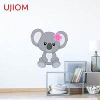 ☽ UJIOM Cute Koala Wall Stickers Bedroom Decals Living Room Home Vinyl Scratch-resistant Art Deco Kitchen Waterproof Dress