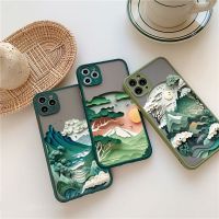 เคสโทรศัพท์ภูมิทัศน์พิมพ์ลายสำหรับ iPhone 14 11 12 13 Pro Max Mini XS X XR 7 8 Plus SE 2020ฝาครอบกันกระแทกแบบสร้างสรรค์