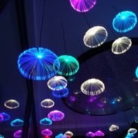 New Product Jellyfish Led Light for Holiday Garden Decoration Fiber Optic Lamps Christmas Lighting Decoration 65 80 Landscapes