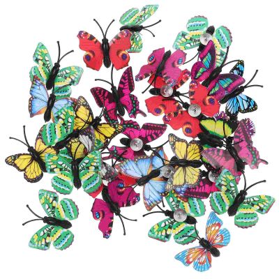 ✒☇☎ 30 Pcs Butterfly Decorative Butterfly Thumbtack Pin Butterfly Thumb Wall Hangings Plastic Daily Use Pushpins Modeling