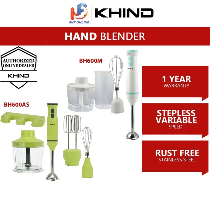 2022 Khind Hand Blender Blender Tangan BH600M BH600AS Lazada