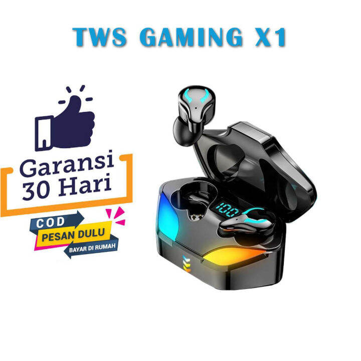 RGAKSESORIS Headset Bluetooth TWS GAMING X1 Gaming Headset Wireless