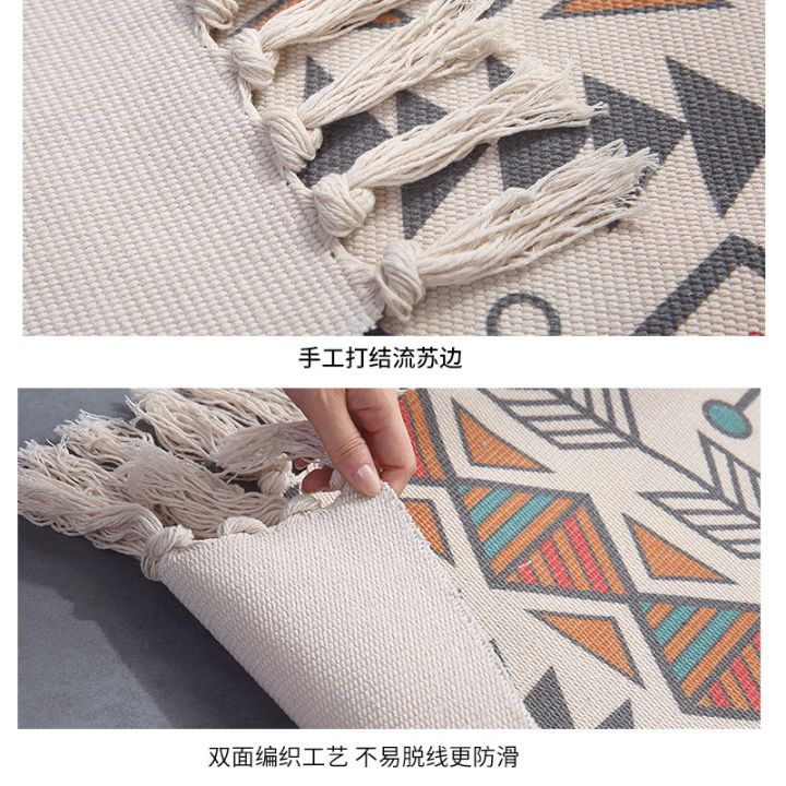 2021cotton-and-linen-tassel-woven-rectangular-carpet-floor-mat-living-room-foyer-bedroom-wall-decoration-tapestry