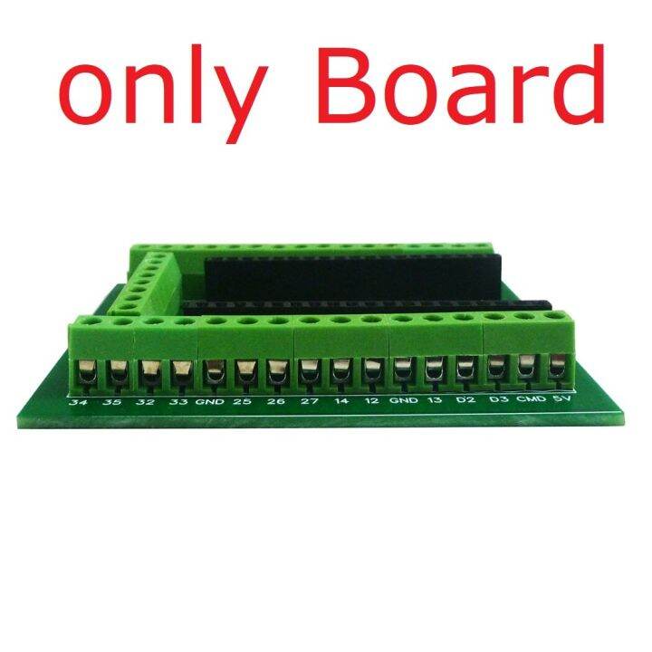 DIN Rail Mount Screw Terminal Block Adapter Module For ESP32S ESPWROOM