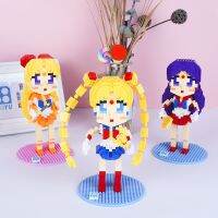 New Miniature Small Particles DIY Building Blocks Assembled Childrens Toys Sailor Moon Rabbit Girl Birthday Gift