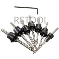 【CW】 7Pcs Woodworking Countersink Bits Set Tapered High-Speed Chamfer with a for Wood