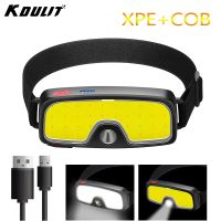 ไฟหน้ารถ XPE COB ทรงประสิทธิภาพสูง,แบบพกพาขนาดเล็ก LED แบตเตอรี่ในตัวไฟฉายติดหัวยูเอสบีชาร์จซ้ำได้ตะเกียงตั้งแคมป์กลางแจ้งไฟฉายติดศีรษะ